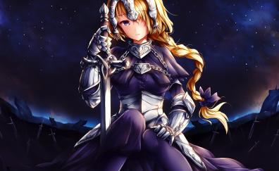 Art, ruler, Jeanne d'arc, fate/grand order, anime girl
