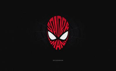 Spiderman, superhero, face, minimal