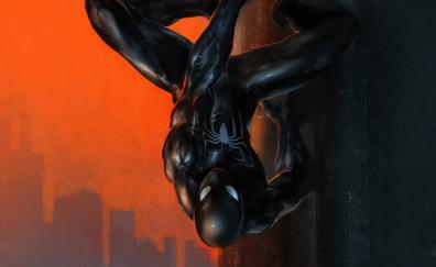Dark, upside-down, spider-man, art