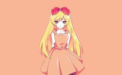 Cute, anime girl, blonde, long hair, original