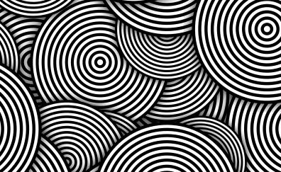 Circles, illusion, pattern