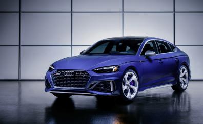 Luxury car, Blue Audi RS5