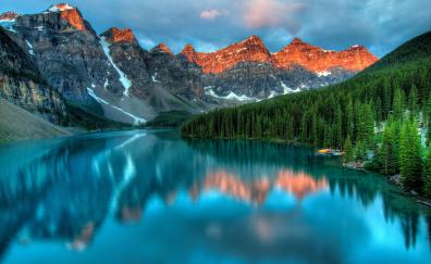 Adorable mountains, lake, tree, nature