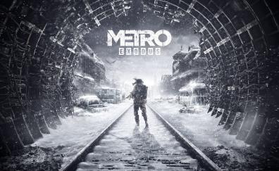 Metro: Exodus, winter, video game, soldier