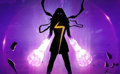 Ms. Marvel, fan made poster, artwork, silhouette, 2022