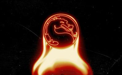 Mortal Kombat 1, the logo of Dragan, dark