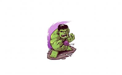 Angry guy, Hulk, minimal, art