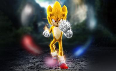 Super Saiyan, Sonic the Hedgehog, golden body, movie