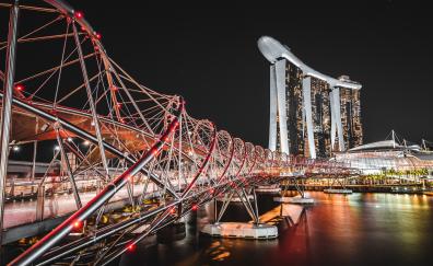 City, buildings, bridge of Singapore