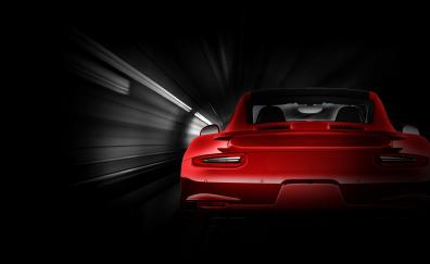 Porsche, rear view, tail lights