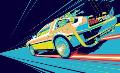 Back to the Future, car, Mazda RX-7, art