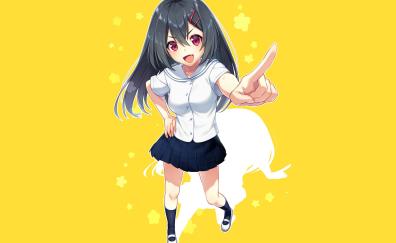 School girl, cute, anime, original