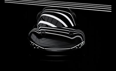 Mercedes-Benz Vision EQXX, black supercar, shine