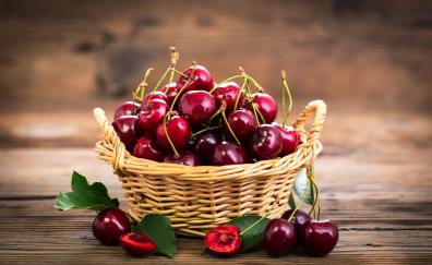 Cherry, fruits basket, ripen