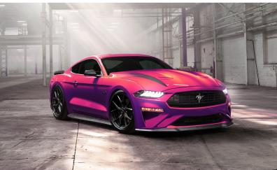 Ford Mustang ecoboost, muscle car, 2019