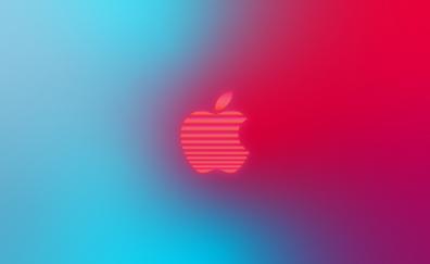 Mac Apple logo, abstract, minimal