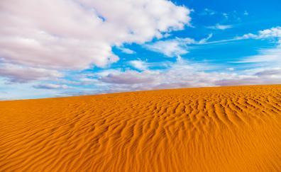 Algeria desert, Sahara, sand, clouds, blue sky
