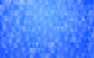 Blue triangles, pattern, abstract