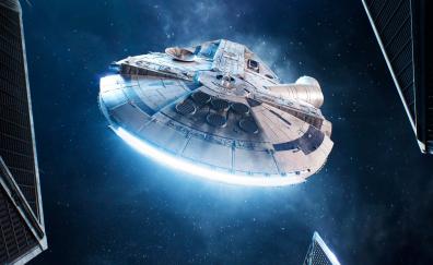 Millennium falcon, spacecraft, star wars