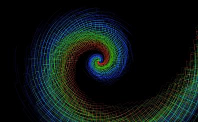 Spiral, colorful, minimal, lines