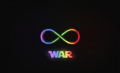 Infinity war, logo, neon, minimal