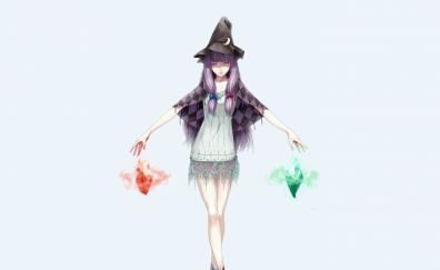 Witch, Patchouli Knowledge, touhou, anime girl