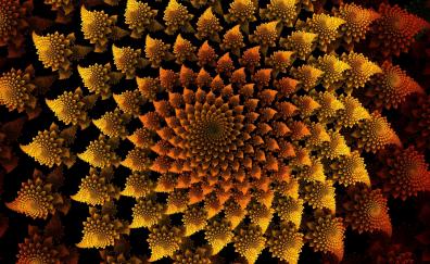 Fractal, golden pattern, spiral