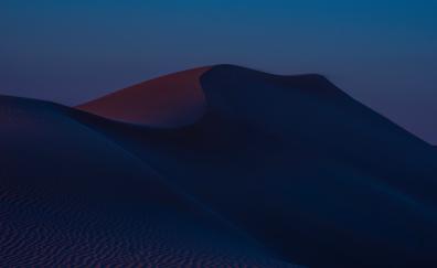 Dunes, sunset, desert, landscape