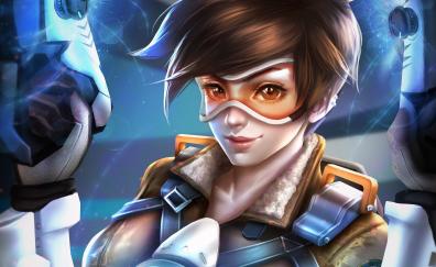 Tracer, overwatch, game, art