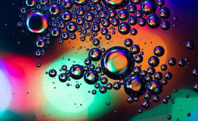 Transparent bubbles, close up