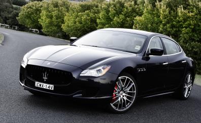 Black, luxury car, Maserati Quattroporte