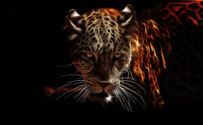 Jaguar, animal, wildlife, artwork