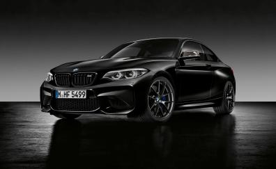 Black, BMW M2, 2018, front new