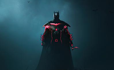 Red glow, batman, art