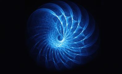 Blue spiral, circles, minimal