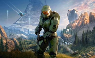 Halo Infinite, armor suit, soldier, 2020 game