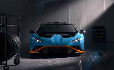 2021 Lamborghini Huracan STO, front-view, sportcar