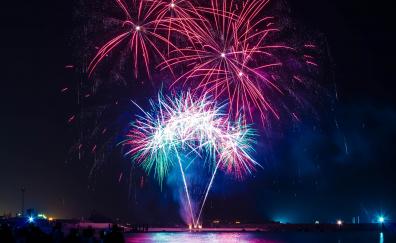 Celebration, fireworks, sky