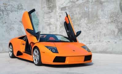 Orange, sports car, Lamborghini Murciélago, car