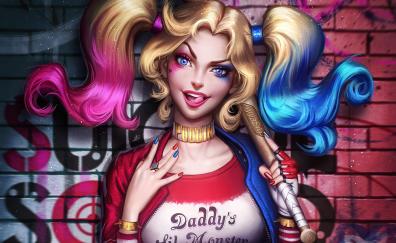 Harley Quinn, beautiful villain, DC character