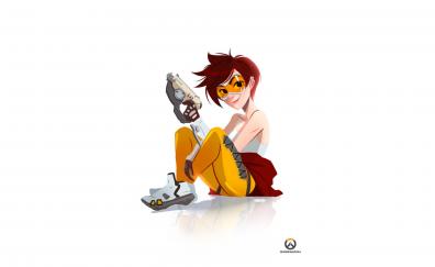 Tracer, overwatch, cartton, drawing, minimal