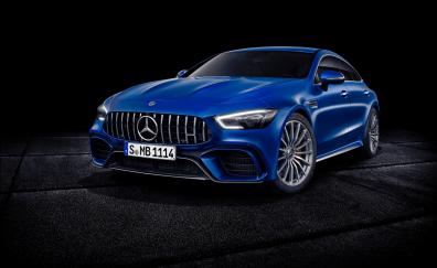 Blue, Mercedes-Amg GT, luxury car