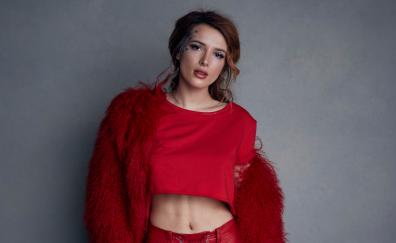 Bella Thorne, red dress, 2019