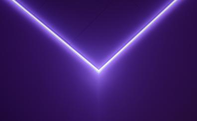 Purple light, glowing lines, edges, minimalist