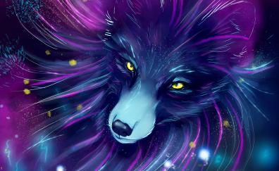 Wolf head, fantasy, art
