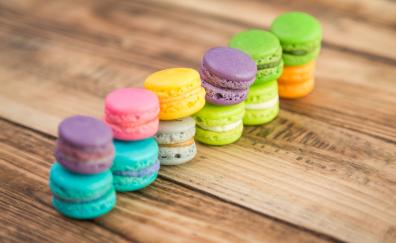 Sweets, colorful, arranged, macarons