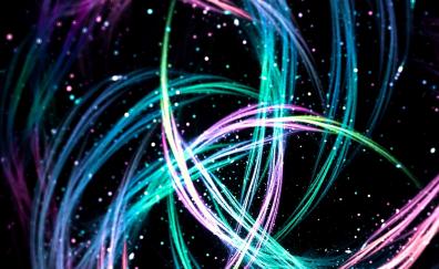 Lines, sparks, glowing, colorful, abstract