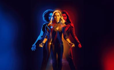 The Marvel's, 3d poster, dark, 2023