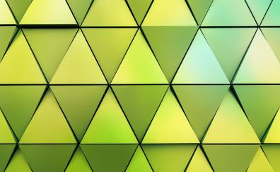 Green glowing texture, triangles, pattern