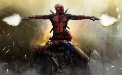 Deadpool, wonder woman, art